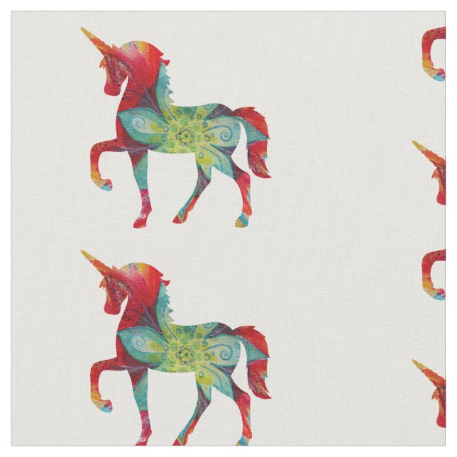 Maßgeschneidertes Cotton Fabric Unicorn Stoff (Nahaufnahme)