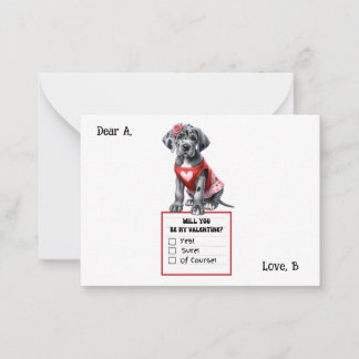 Maßgeschneidertes Dalmatiner-HundValentine Mitteilungskarte