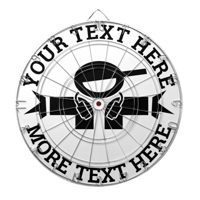 Maßgeschneidertes Dartboard mit coolem DJ-Logo Dartscheibe (vorne)