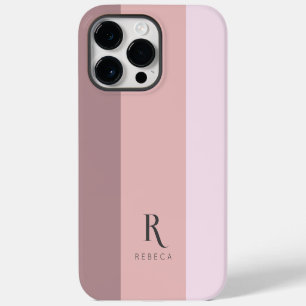 Maßgeschneidertes Drei-Farben-Block-Dusty-Rose-Gol iPhone 14 Pro Max Hülle