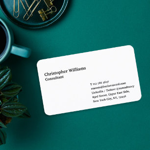 Maßgeschneidertes, einfaches Berufliches Minimalis Visitenkarte