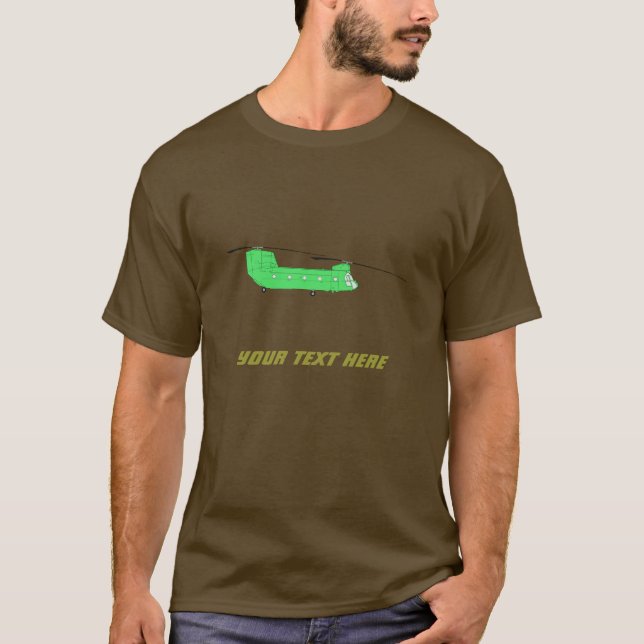 Maßgeschneidertes Flying CH-47 Chinook Transport C T-Shirt (Vorderseite)