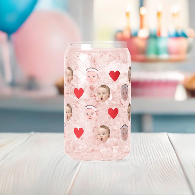 Maßgeschneidertes Foto, Baby Geschenk Bierglasse Dosenglas (Insitu (Baby Party))