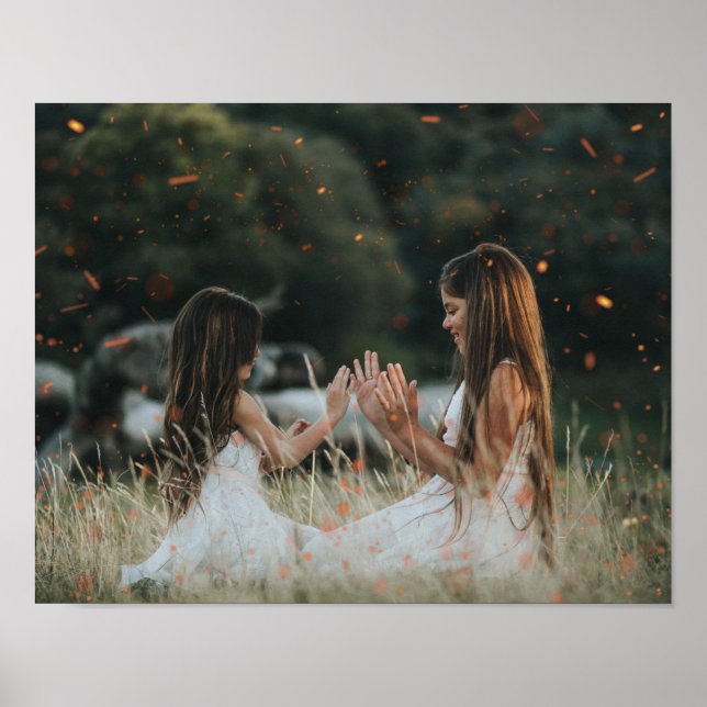 Maßgeschneidertes Foto Bokeh Glitzern Overlay Whim Poster (Vorne)
