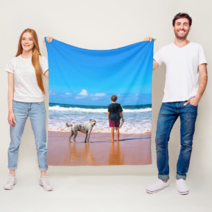 Maßgeschneidertes Foto Fleece Blanken mit eigenem