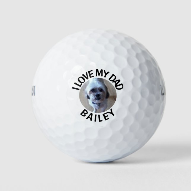 Maßgeschneidertes Foto für Haustiere I Liebe Mein  Golfball (Vorderseite)
