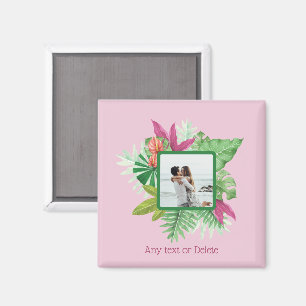 Maßgeschneidertes Foto für tropische Blumen und Te Magnet