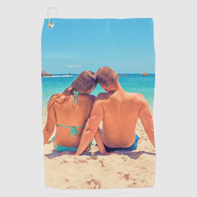 Maßgeschneidertes Foto Golf Handtuch Ihr eigenes D (Vorderseite)