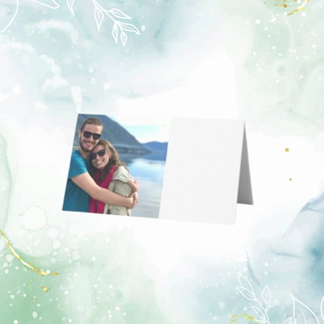 Maßgeschneidertes Foto Moderne Entspannte Hochzeit Platzkarte (Create a heartfelt atmosphere at your wedding with our custom bridal blessing place cards.)