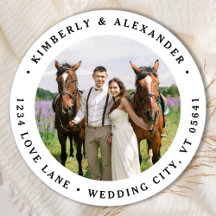 Maßgeschneidertes Foto Moderne Hochzeitsszene Rück