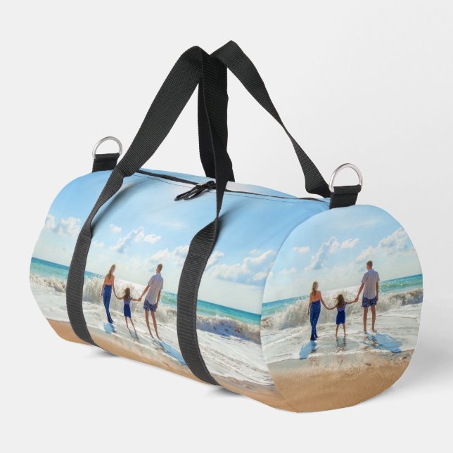 Maßgeschneidertes Foto Personalisierter Duffle-Beu Duffle Bag (Linke Seite)
