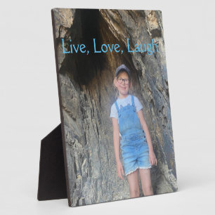 Maßgeschneidertes Foto Plaque, Live, Liebe, Lachen Fotoplatte