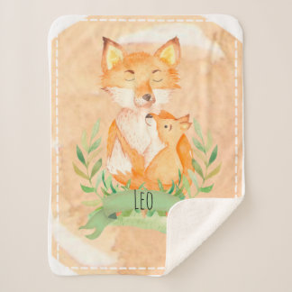 Maßgeschneidertes Fox Baby Blanket Sherpa Sherpadecke