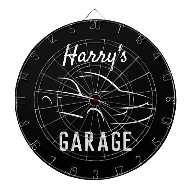 Maßgeschneidertes Garage-Mancave-Dartboard Dartscheibe (vorne)