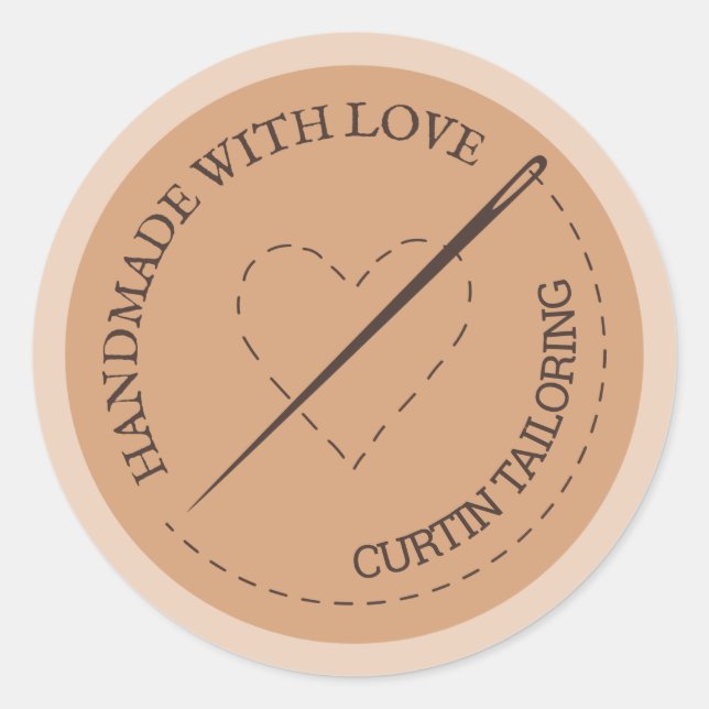 Maßgeschneidertes Geschäft Runder Aufkleber (Vorderseite)