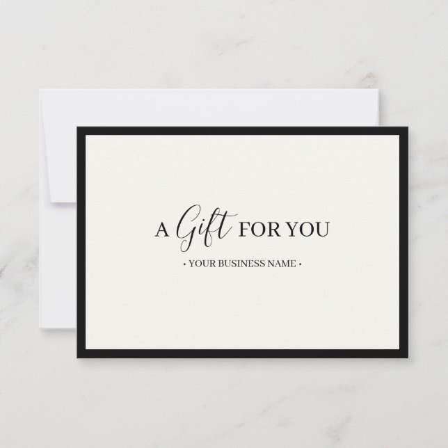 Maßgeschneidertes Geschenkgutachten für den schwar (Vorderseite)