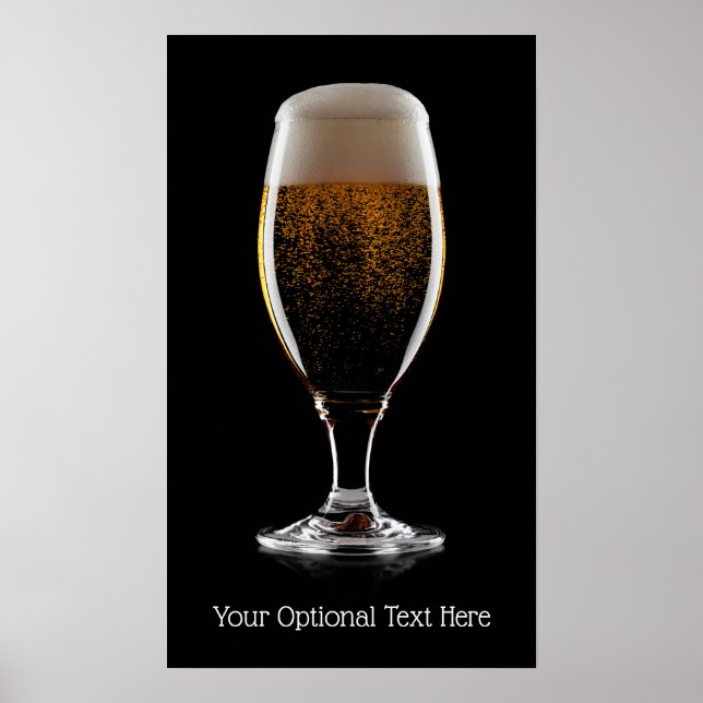 Maßgeschneidertes Glas Bierposter Poster (Vorne)
