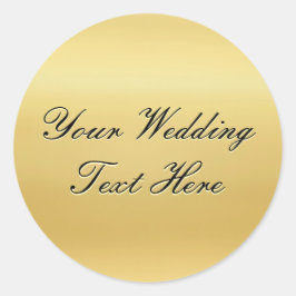 Maßgeschneidertes Gold-Wedding-Siegel Runder Aufkleber