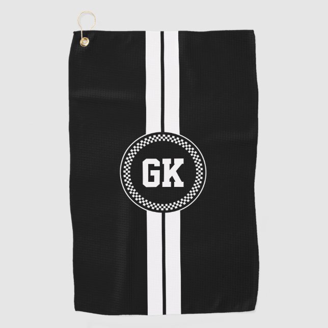 Maßgeschneidertes Golfhandtuch Strip Personalisier (Vorderseite)