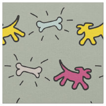 Maßgeschneidertes Graffiti Style Dog Bone Gray Fab