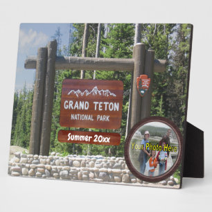 Maßgeschneidertes Grand Teton Foto Souvenir Plaque Fotoplatte