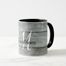 Maßgeschneidertes Grau Modernes Rustikales Bauerns Tasse