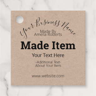 Maßgeschneidertes Handmade Hobby Craft DIY Busines Geschenkanhänger