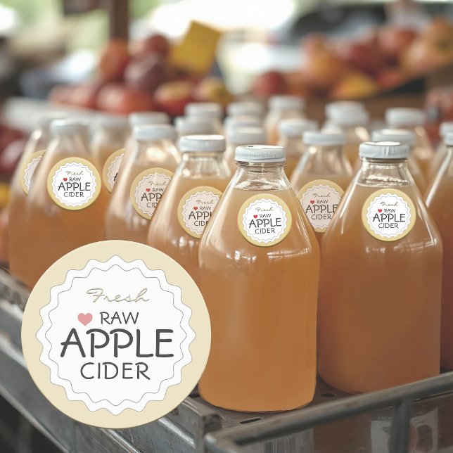Maßgeschneidertes, hausgemachtes Apple Butter Labe Runder Aufkleber (Von Creator hochgeladen)