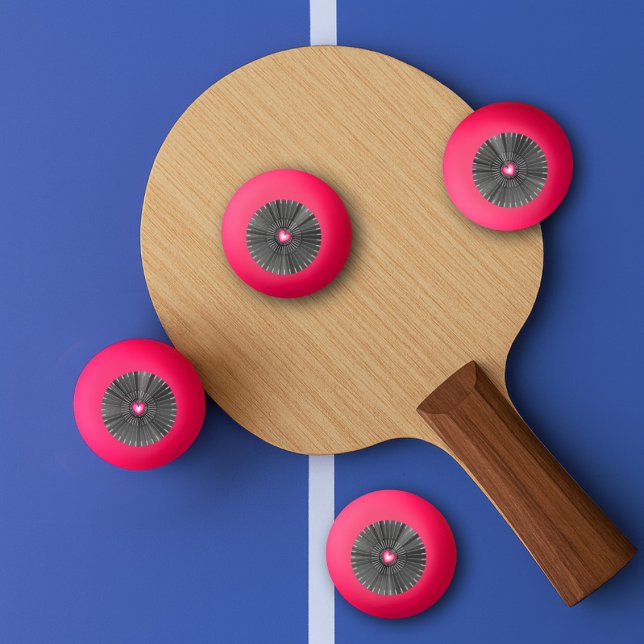 Maßgeschneidertes Heiliges Herz - Grau und Weiß Co Tischtennisball (Von Creator hochgeladen)