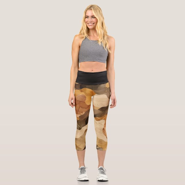 Maßgeschneidertes Hochwaisted-Capris Capri Leggings (Vorderseite)