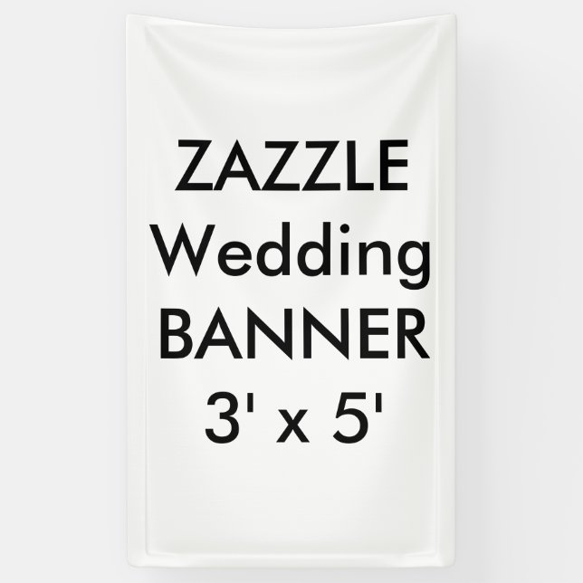 Maßgeschneidertes Hochzeitbanner 3' x 5' Banner (Vertikal)