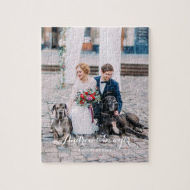 Maßgeschneidertes Hochzeitsrätsel für das Foto Puzzle