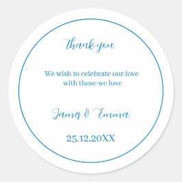 Maßgeschneidertes Hochzeitsszenario Runder Aufkleber