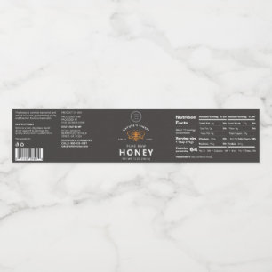 Maßgeschneidertes Honey-Jar Wraparound-Label Wasserflaschenetikett