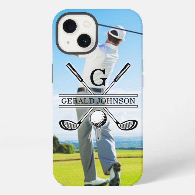 Maßgeschneidertes Image für Golf Monogram iPhone Hülle (Rückseite)