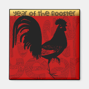 Maßgeschneidertes Jahr des Rooster 2017 S Magnet 1