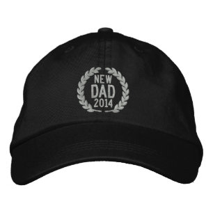 Maßgeschneidertes Jahr für New Dad Laurels Sticker Bestickte Baseballkappe