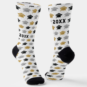 Maßgeschneidertes Jahr Graduierungs-Cap Trio Muste Socken