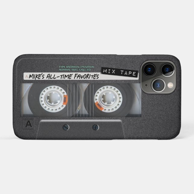 Maßgeschneidertes Kassetten-Cassette-Mix-Band der  Case-Mate iPhone Hülle (Rückseite (Horizontal))