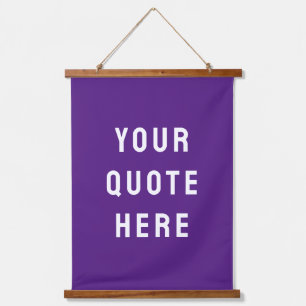 Maßgeschneidertes Lila Banner Personalisiert Ihre  Wandteppich Mit Holzrahmen