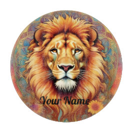 Maßgeschneidertes Lion Glass Cutting Board Schneidebrett