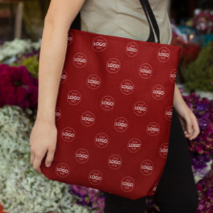 Maßgeschneidertes Logo Muster Burgundy Werbebag