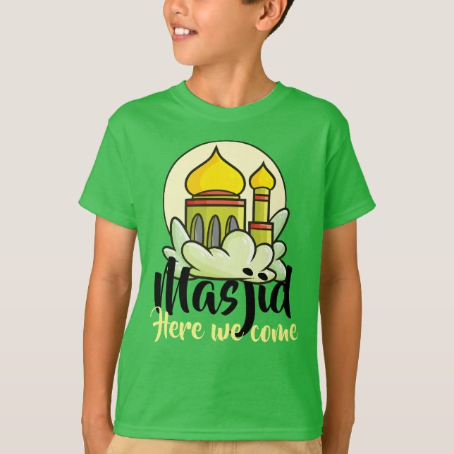 Maßgeschneidertes Masjid hier kommen wir T - Shirt (Vorderseite)