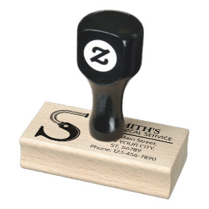 Maßgeschneidertes Mechanisches Monogramm. Ursprüng Gummistempel