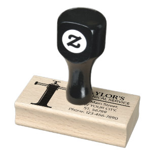Maßgeschneidertes Mechanisches Monogramm. Ursprüng Gummistempel