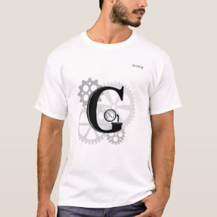 Maßgeschneidertes Mechanisches Monogramm. Ursprüng T-Shirt