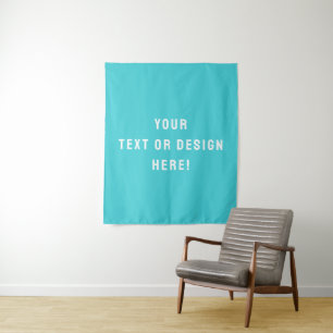 Maßgeschneidertes Medium - Cyan-Blue und Personali Wandteppich