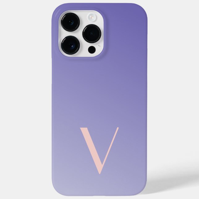 Maßgeschneidertes Minimal Gradient Lavender Modern Case-Mate iPhone Hülle (Rückseite)