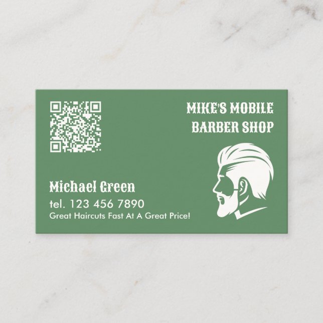 Maßgeschneidertes mobiles Barren QR Visitenkarte (Vorderseite)