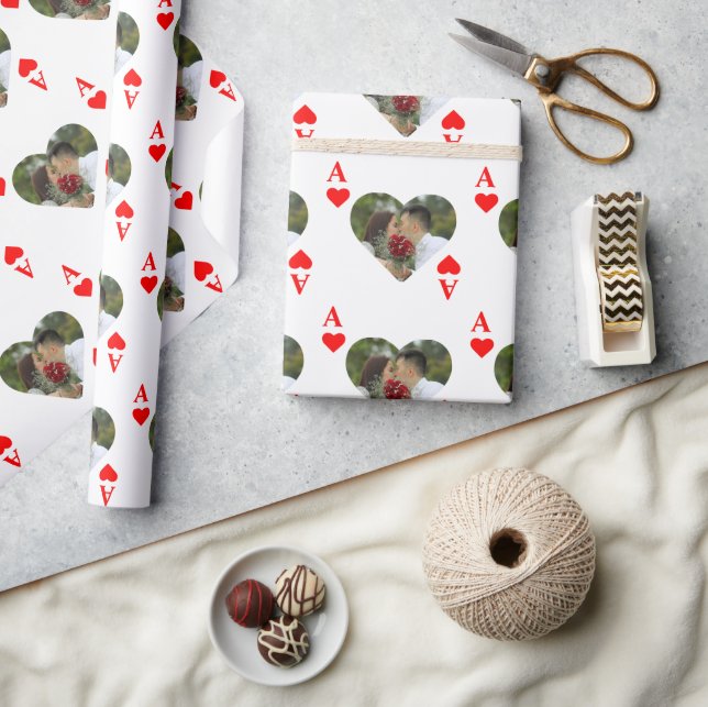 Maßgeschneidertes, modernes Foto für Poker Geschenkpapier (Kunsthandwerk)